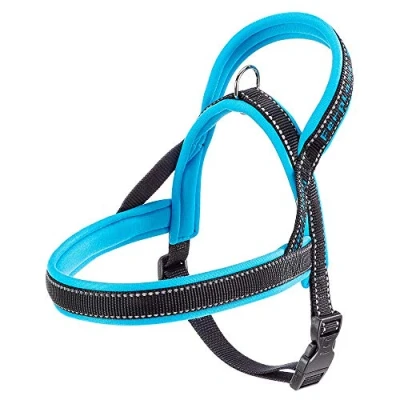 Imagen de Ferplast Arnés Sport Dog, Arnes Perro pequeño, Tipo Sueco, Suave Acolchado, Costuras Reflectantes, Cierre de Clip, Ajustable, Etiqueta para el Nombre del Perro, Azul