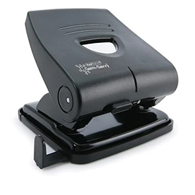 Imagen de Rapesco PF827PB2 Germ Savvy Antibacteriano, Perforadora de 2 Agujeros 827 P, Capacidad para 30 Hojas, Negro
