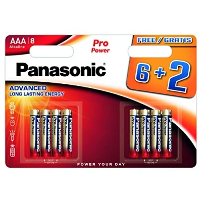 Imagen de Panasonic Multipack 6+2 Pilas Alcalinas AAA LR03 PRO POWER