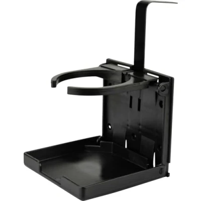 Imagen de cartrend 10463 Soporte Plegable para Bebidas de Coche latas, Botellas, Vasos, ventilación con Abrazadera, Color Negro