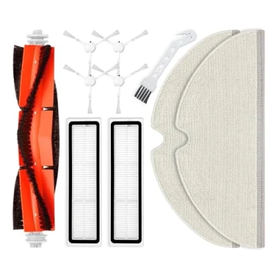 Imagen de Accesorios de repuesto para Dreame D9, L10 Pro, D9 Max, 1 cepillo principal, 4 cepillos laterales, 2 filtros Hepa, paños limpieza, herramienta limpieza
