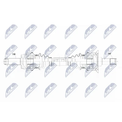 Imagen de NTY NPW BM 069 Árbol de Transmisión Eje trasero, trasero izquierda, derecha 815 automática BMW: X5