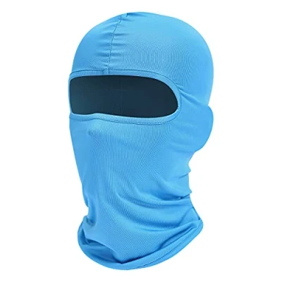 Imagen de fuinloth Máscara de pasamontañas, bufanda verano para el cuello, protector UV, esquí motocicleta hombre y mujer Azul claro, Talla única
