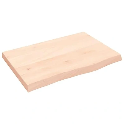 Imagen de vidaXL Tablero de Mesa, Superficie Escritorio, Repuesto Estantería Comedor, Madera Maciza Roble sin Tratar