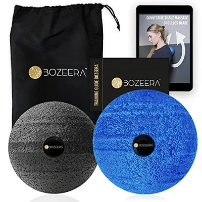 Imagen de [Pelota Masaje Muscular 8 cm y 10 cm] Pelotas de Bolas Miofascial Pequeña Grande Bola Incluye Vídeo (Español), Folleto Bolsa Premium Set