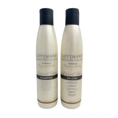 Imagen de LUTTMANN® Natural Hair Shampoo + Bálsamo Set por 200 ml pelucas Reemplazo de cabello Segundo Cuidado intensivo para todas las real, postizos, así como extensiones y