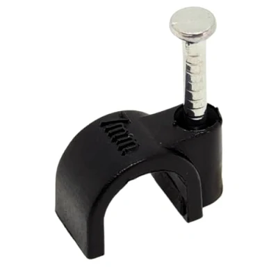 Imagen de Lumonic 100x abrazadera de clavo 7mm para cable negro con 18mm p.ej. montaje en pared abrazaderas diferent