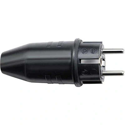 Imagen de Brennenstuhl 1082040 Enchufe de Caucho, 230 V, Negro