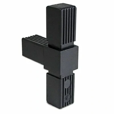 Imagen de cyclingcolors CONECTOR PARA TUBO CUADRADO 20x20 25x25 30x30 20mm 25mm 30mm Plástico ángulo recto soporte estantes negro (T (30mm))