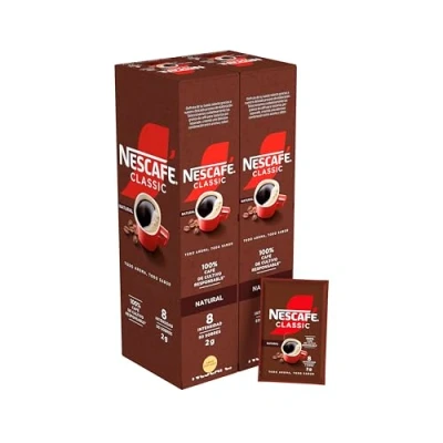Imagen de Nescafé Café soluble natural 2 estuches x 50 sobres de g Total: 200