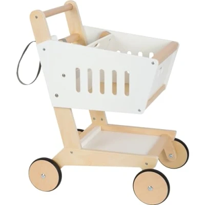 Imagen de Small Foot Carrito de Compras Fresh Madera, Accesorios para la tiendita, Juegos rol, Desde los 3 años, 12403 Toys, Color Beige,