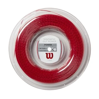 Imagen de Wilson Synthetic Gut Power 16 Bobina de Cordaje para Raquetas Tenis, Unisex, Red, 200 m