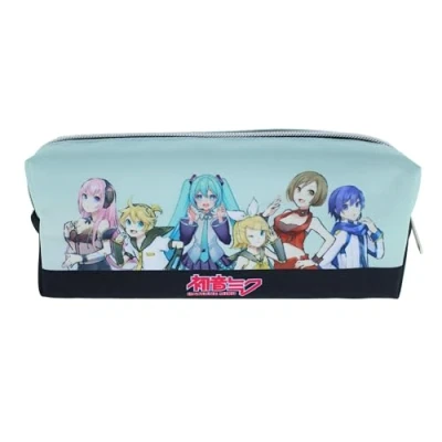 Imagen de Blueprint Collections Hatsune Miku Estuche para lápices Papelería de anime Suministros escolares bolígrafos Regalos Miku, multicolor, Clásico