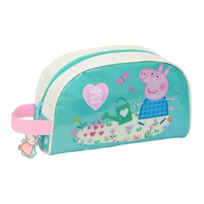 Imagen de Peppa Pig Pretty Flowers Neceser Grande Niño, Infantil, Adaptable a Carro, Ideal para Niños de 5 14 Años, Cómodo y Versátil, Calidad Resistencia, 26x16x9 cm