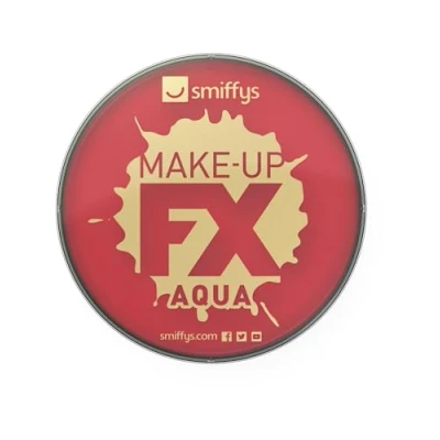 Imagen de Smiffys Maquillaje FX Smiffy, Aqua pintura facial y de cuerpo, rojo, 16ml, a base agua