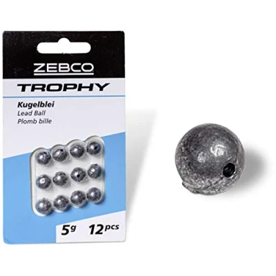 Imagen de 5g Zebco Trophy Plomo de Bala 12pzs Plomos inline