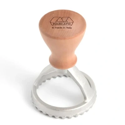 Imagen de Marcato Molde para Ravioli y Galletas, Formas Ravioli, Cortadores en Madera Maciza Aluminio Fundido a Presión, Redondo de 58 mm