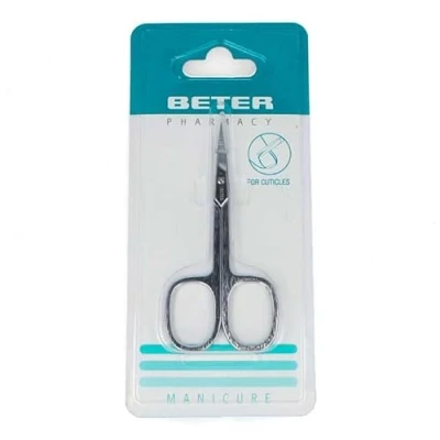 Imagen de Beter Tijera MANICURA Pieles Recta, CROMADA 9,3 CM, Negro, Estándar