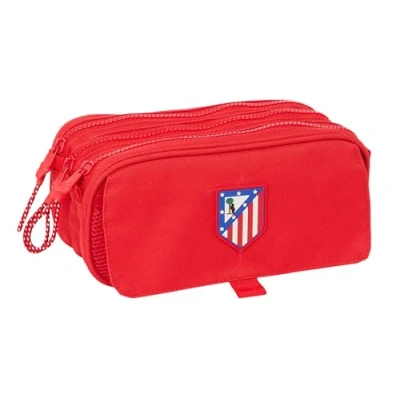 Imagen de Safta ATLÉTICO DE Madrid Portatodo Triple Big, Estuche Infantil, Niño, Ideal para Niños en Edad Escolar, Cómodo y Versátil, Calidad Resistencia, 21.5x8x10 cm, Color Rojo
