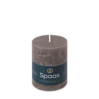 Imagen de Spaas Vela pilar rústica, 70/95 mm, 35 h, color gris oscuro