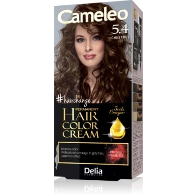 Imagen de Cameleo Crema Colorante Permanente para el Cabello Castaño Color Intenso y Protección 5 Aceites + Ácidos Omega Plus Tinte Profesional Lujoso Kit Completo