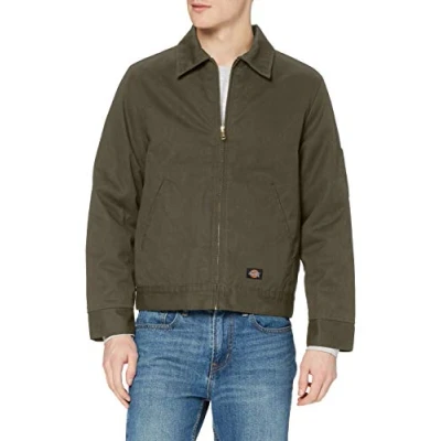 Imagen de Dickies Insulated Eisenhower Front Zip Jacket Chaqueta, Musgo, S para Hombre