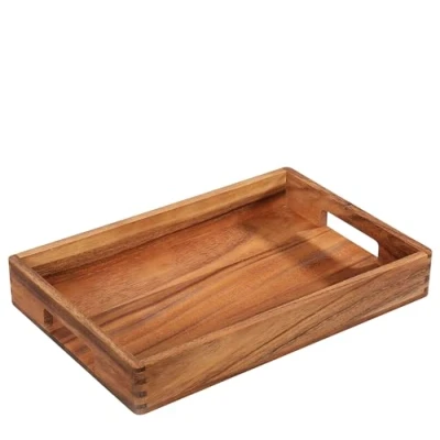 Imagen de Zassenhaus Bandeja de Madera Acacia con Asas Desayuno Decorativa Tableta para vajilla Dura cultivada Forma sostenible 42 x 28 6 cm