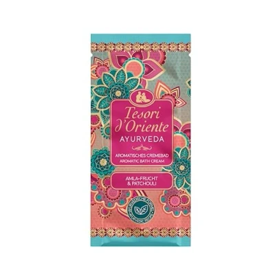 Imagen de TESORI D&#039;ORIENTE Albornoz &#039;Ayurveda&#039; Aromático Baño crema con fruta Amla y pachulí de para el cuidado personal Ritual bienestar cuerpo sentidos 40 ml