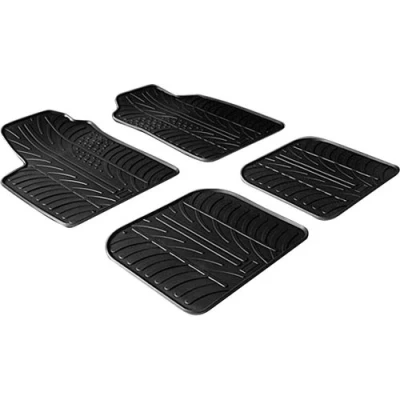 Imagen de Gledring 0132 Juego de alfombrillas suelo Caucho delante y detrás 4 negro 750mm 550mm FIAT: Panda II Hatchback