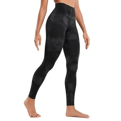 Imagen de CRZ Yoga Mujeres Butterluxe Leggings 71cm Cintura Alta Ultra Suave Estirar Ejercicio Polainas Flores De Tinte Negro 44