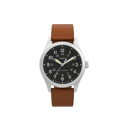 Imagen de Timex Reloj Analógico para Hombres de Cuarzo con Correa en Cuero TW2V00200