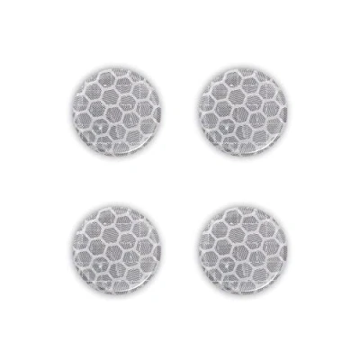 Imagen de 4R Quattroerre.it 5460 Adhesivos 3D Reflectantes para Moto Círculo Blanco, 4 Piezas, 30 mm