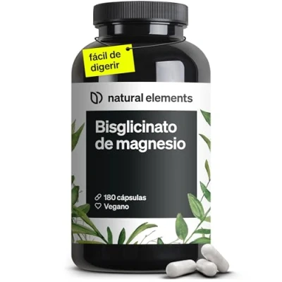 Imagen de Glicinato de magnesio 300 mg elemental/dosis diaria suministro para 2 meses con 180 cápsulas quelado inocuo el estómago, vegano, alta dosificación