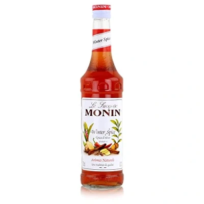 Imagen de MONIN Jarabe de especias invierno prémium 700 ml para café y cócteles. Apto veganos, sin alérgenos, sabores colorantes 100% naturales