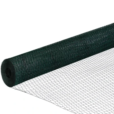 Imagen de Alambre de pollo verde 1x25m valla flexible jardín animales