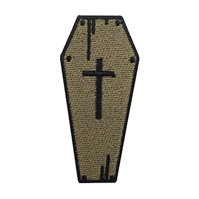 Imagen de Parche termoadhesivo pequeño para planchar Parches de Halloween, diseño cruz Finally Home