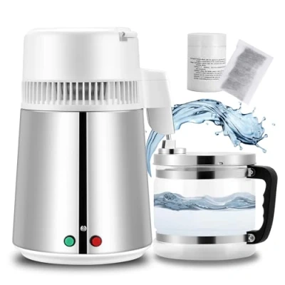 Imagen de Spolehli destilador de agua acero inoxidable, para el hogar, destilación en casa con jarra cristal 220 V
