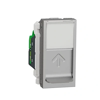 Imagen de Schneider Electric Unica Enchufe RJ45 simple Cat 6 FTP 1 mod Alu meca sola NU344730