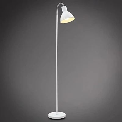 Imagen de B.K.Licht Lámpara de pie diseño I Ajustable cuello flexible Bombilla E27 máx. 25 W (excl.) Altura 1,45m Métalica Para salón, dormitorio y estudio