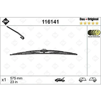 Imagen de Limpiaparabrisas Swf Original 116141 575mm Estándar FIAT: Punto I Hatchback, Cabrio, Brava ALFA ROMEO: 146, 145, LANCIA: Y