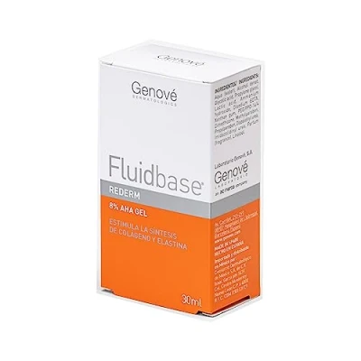 Imagen de Fluidbase Rederm 8% AHA Gel Forte Antiaging Pieles Sensibles Secas y Acnéicas Deja la Piel Suave Lisa Combate Arrugas, Hiperpigmentación, Acné Moderado Lesiones Actínicas 30 ml