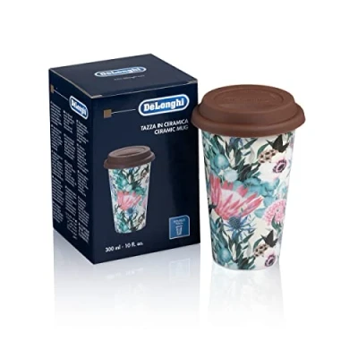 Imagen de Taza De&#039;Longhi DLSC065, Cerámica, Con tapa de silicona, 0.3 l, Multicolor