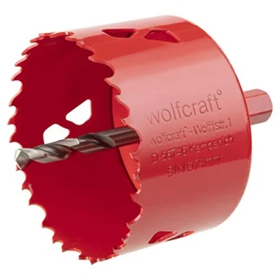 Imagen de wolfcraft Sierra de corona BiM I 5475000 Para materiales obra en seco, madera, plásticos y metales, profundidad corte 40 mm