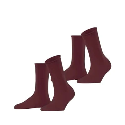 Imagen de ESPRIT Basic Pure 2 Pack W SO algodón unicolor pares, Calcetines Mujer, Rojo (Shadow Red 8138), 35 38