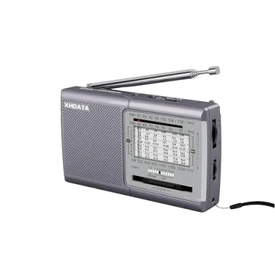 Imagen de Radio Portatil Pequeña FM Am SW Multibanda para Acampar Caminata XHDATA D219 Transistor Gris