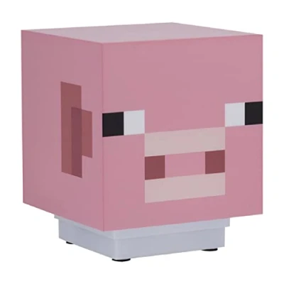 Imagen de Lámpara Cerdito Minecraft con Sonido Luz Nocturna Oficial, Juguete y Decoración Infantil