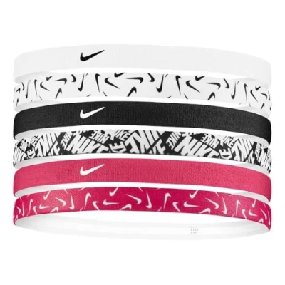 Imagen de Nike Performance Headbands Printed 6 PACK Otros accesorios, Mujer, Talla: One Size, White/aster pink/black