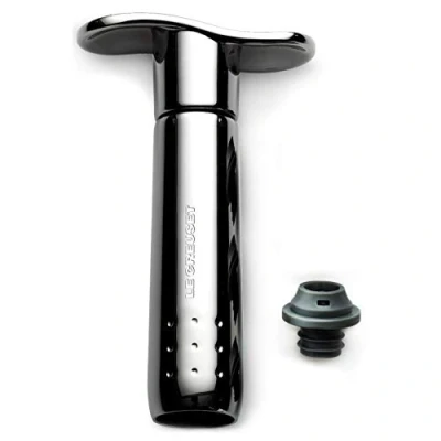 Imagen de Le Creuset Set de Bomba vacío y Tapones a Juego Conserva el Vino, WA137, Zamac, Negro Satinado, 59014016001625