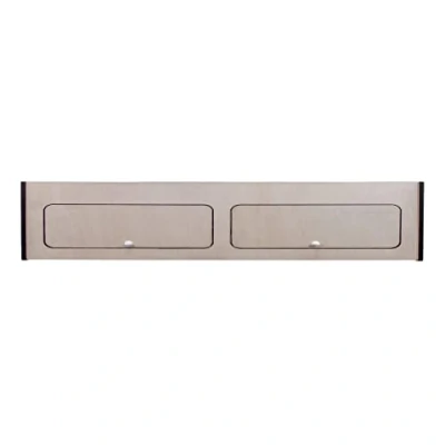 Imagen de Armario Almacenaje Madera Autocaravana sin Acabado 120x25x25cm Gabinete Almacenamiento Kit Mueble Camper 2 Puertas con Divisor Central Bisagras Cierre Suave Manijas Botón+Kit Fijación GRATIS