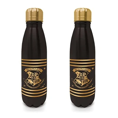 Imagen de Toys &amp; Gamers Pyramid International Botella de viaje metal Harry Potter con escudo Hogwarts y rayas, 540 ml, producto oficial